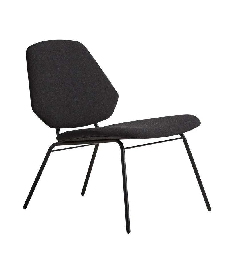 Woud Lean -loungetuoli, musta Woud Lean -loungetuoli, musta