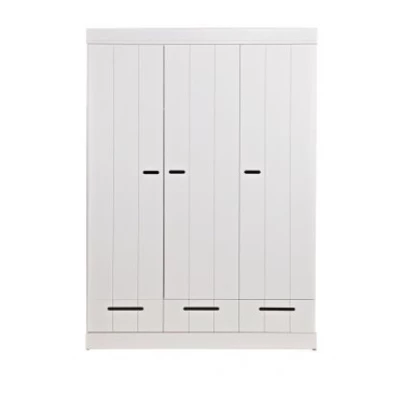 Woood Connect 2-ovinen vaatekaappi, valkoinen