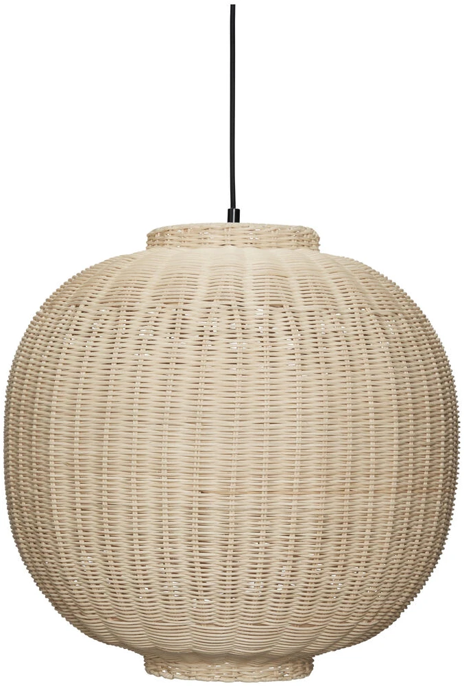 Hubsch Chand -riippuvalaisin, pyöreä, rottinkia