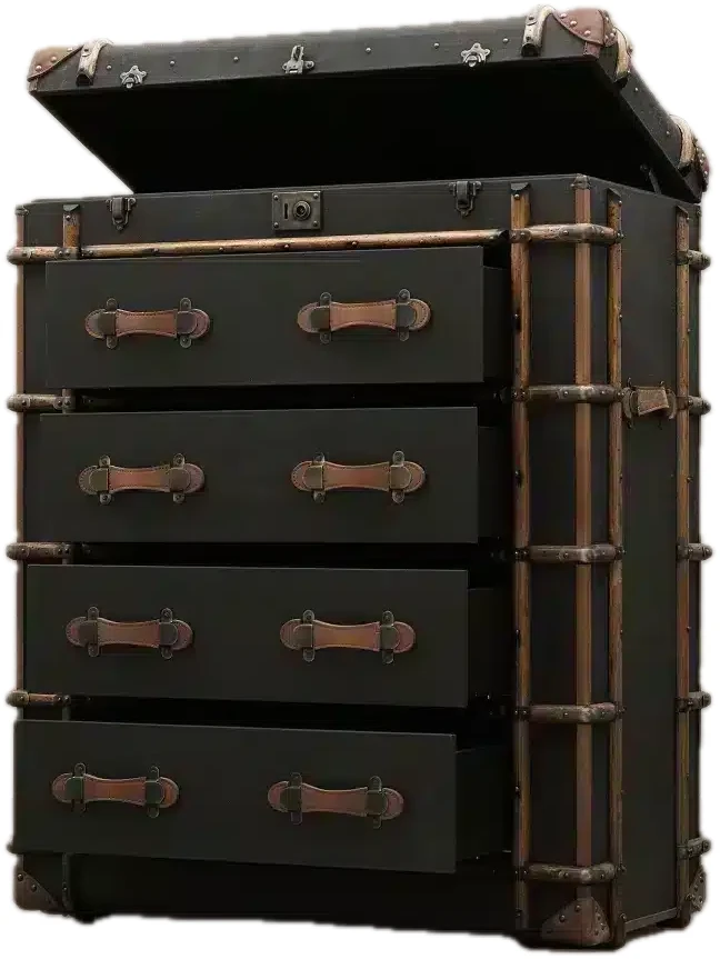 trunk-laatikosto, musta