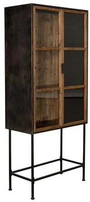 Ductchbone Berlin -vitriinikaappi, kierrätyspuuta, lasia ja metallia