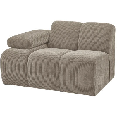 Woood Mojo -nojatuoli käsinojalla, rib fabric, vasen, hiekka