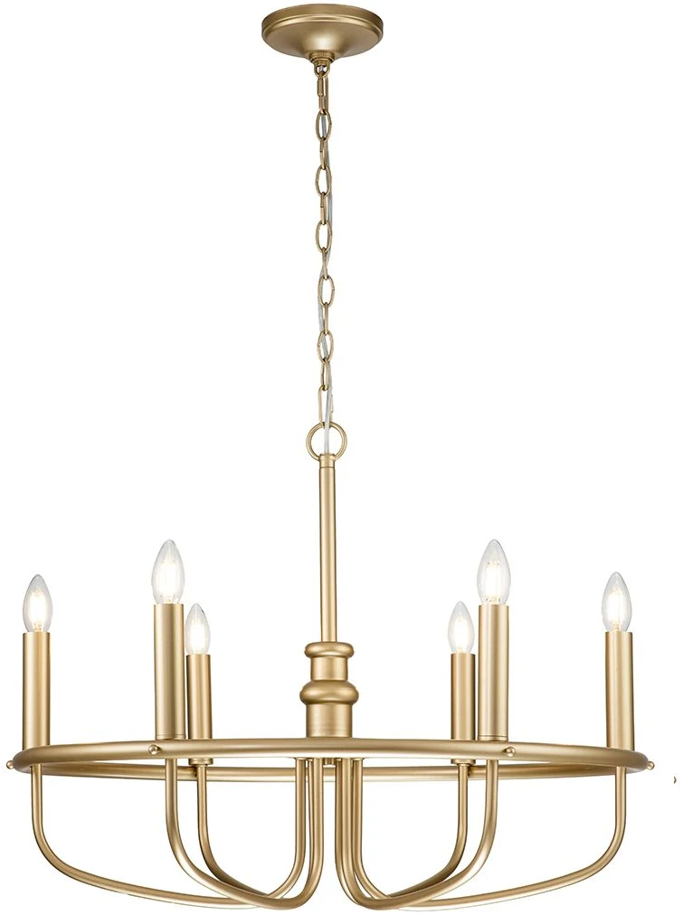 Elstead Capitol Hill 6 -kattokruunu, messinki