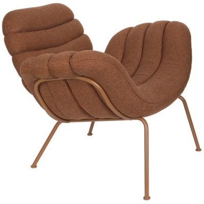 Zuiver Verte -loungetuoli, terracotta