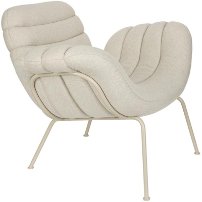 Zuiver Verte -loungetuoli, beige