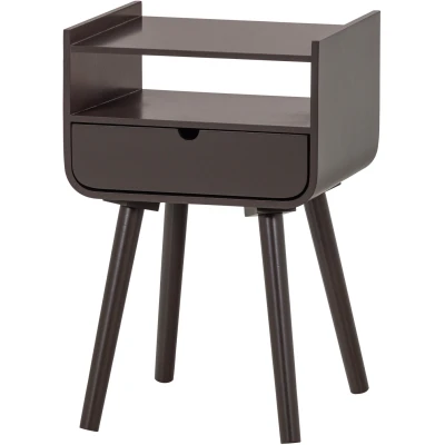 Nils-yöpöytä, Woood, tummanruskea